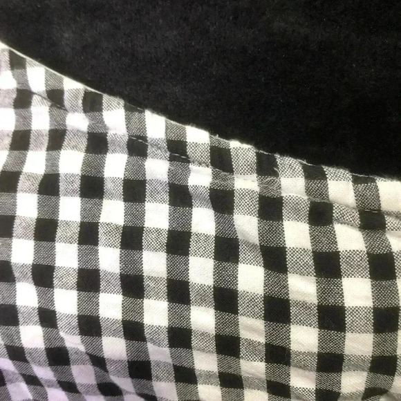 Crown & Ivy one shoulder top – peplum waist black & white gingham prime- size 14 - Picture 3 of 8